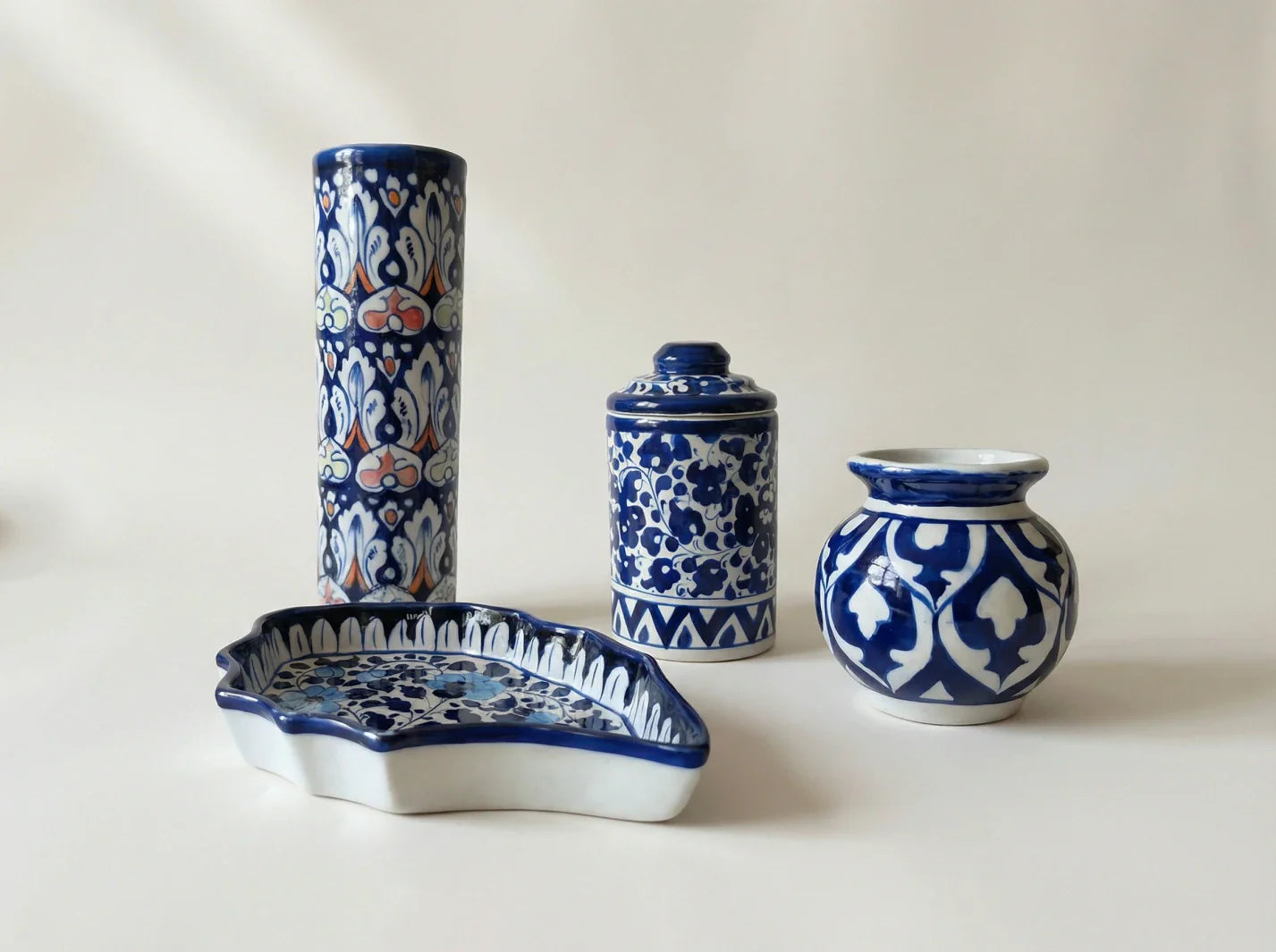 Handmade Pakistani Crafts — Multani Blue Pottery & Swati Wooden Heritage