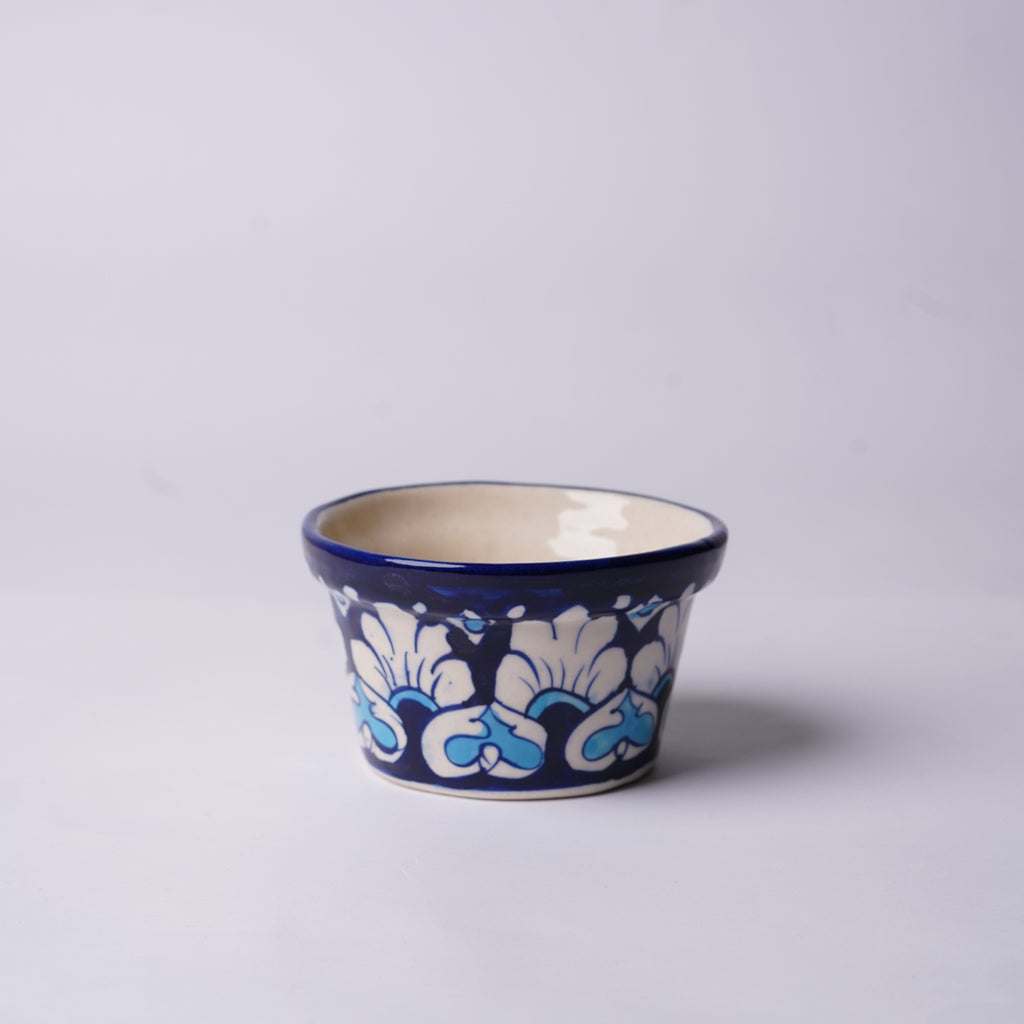4″ Round Indoor Planter – Blue Heart Motif
