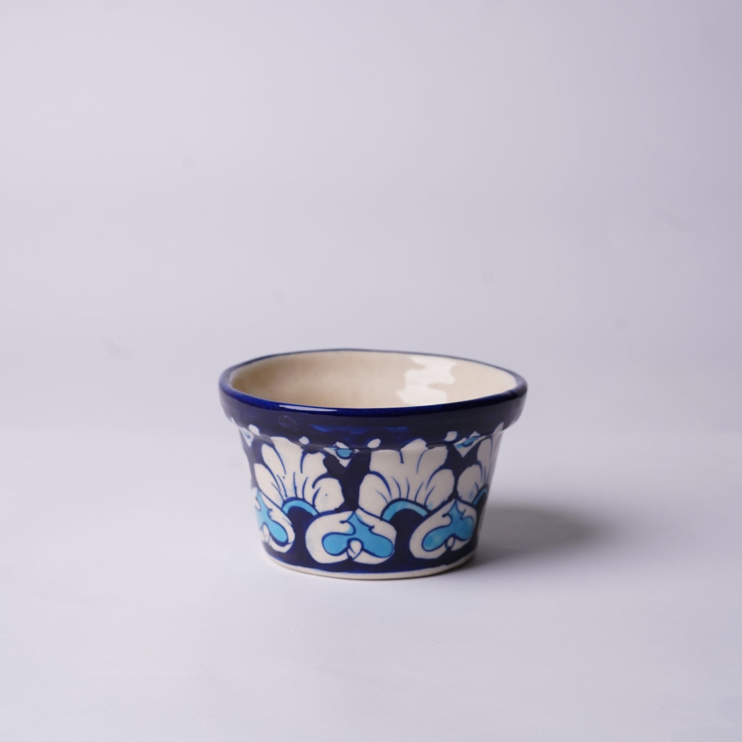 4″ Round Indoor Planter – Blue Heart Motif