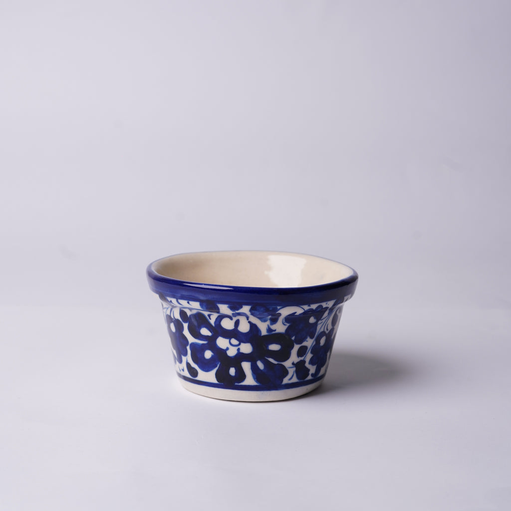2.5″ Mini Indoor Planter – Blue Petal Pattern