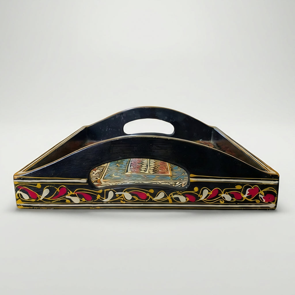 Swati Art Wooden Serving Tray — 13x10 inch dimensions — Craftan Pakistan
