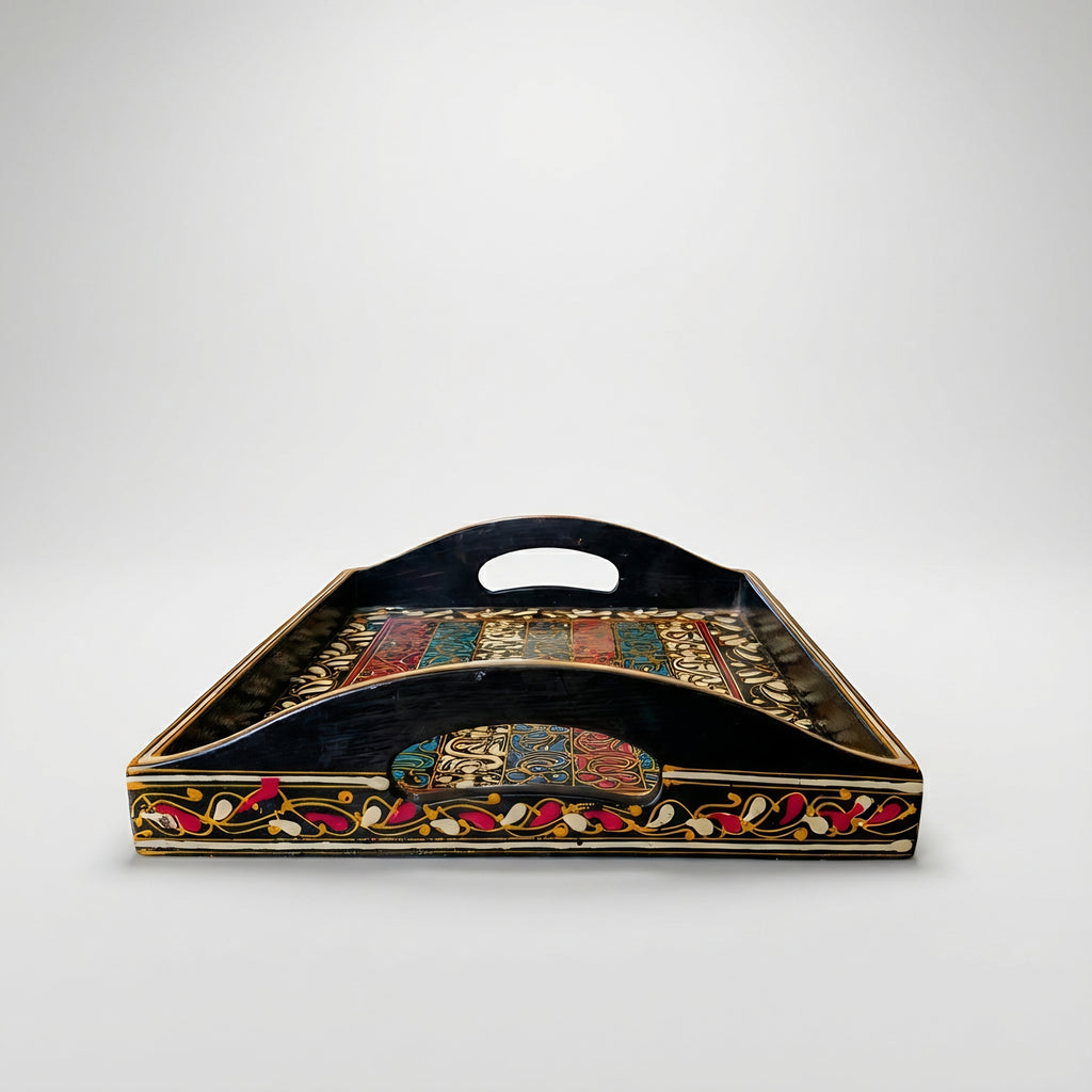 12x12 inch wooden serving tray — Pakistani handmade — Craftan Pakistan