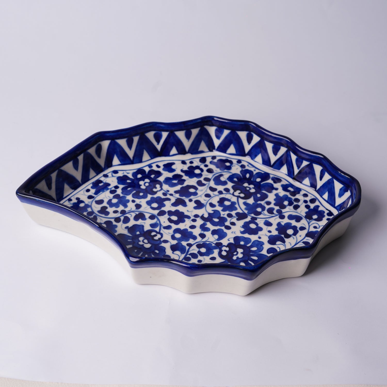 Handcrafted Leaf-Shaped Serving Tray