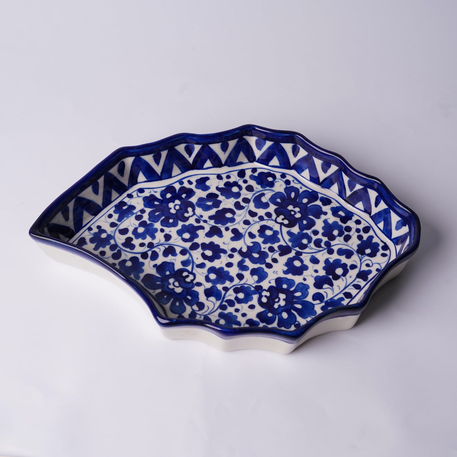 Handcrafted Leaf-Shaped Serving Tray