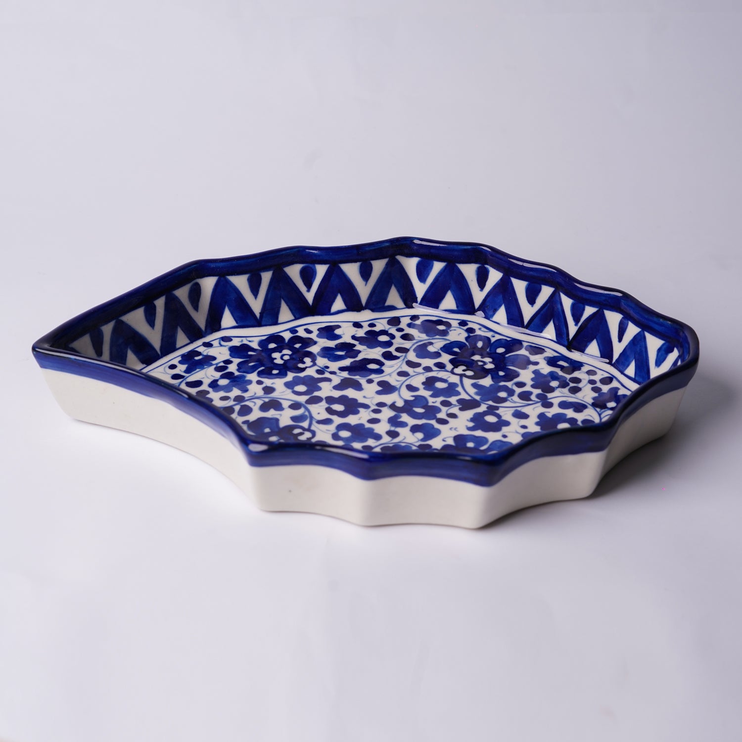 Handcrafted Leaf-Shaped Serving Tray