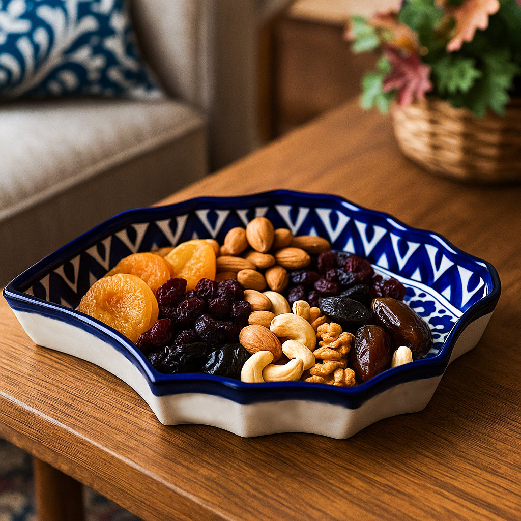 Handcrafted Leaf-Shaped Serving Tray