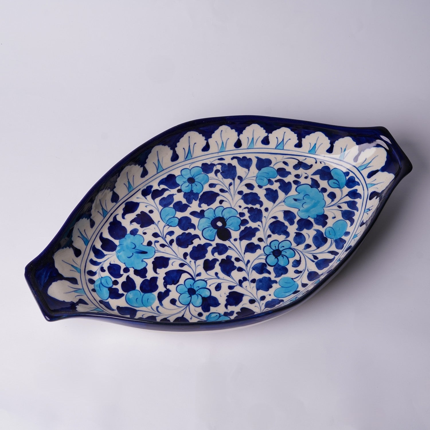 Oval Rice Dish XL traditional Pakistani boat-shaped rice server — Craftan Pakistan