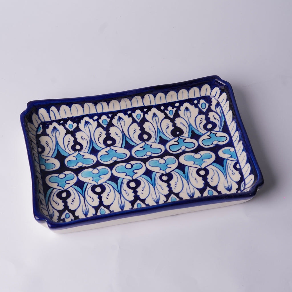 10x7 inch rectangular serving platter — Pakistani ceramic craft — Craftan Pakistan