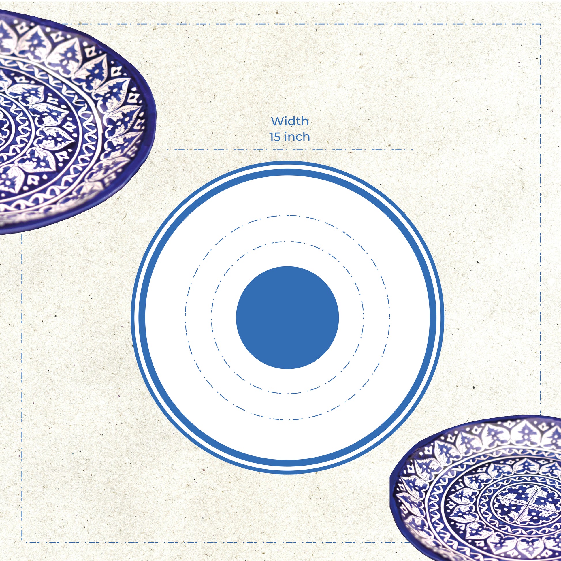 Large Round Serving Dish - Design 2