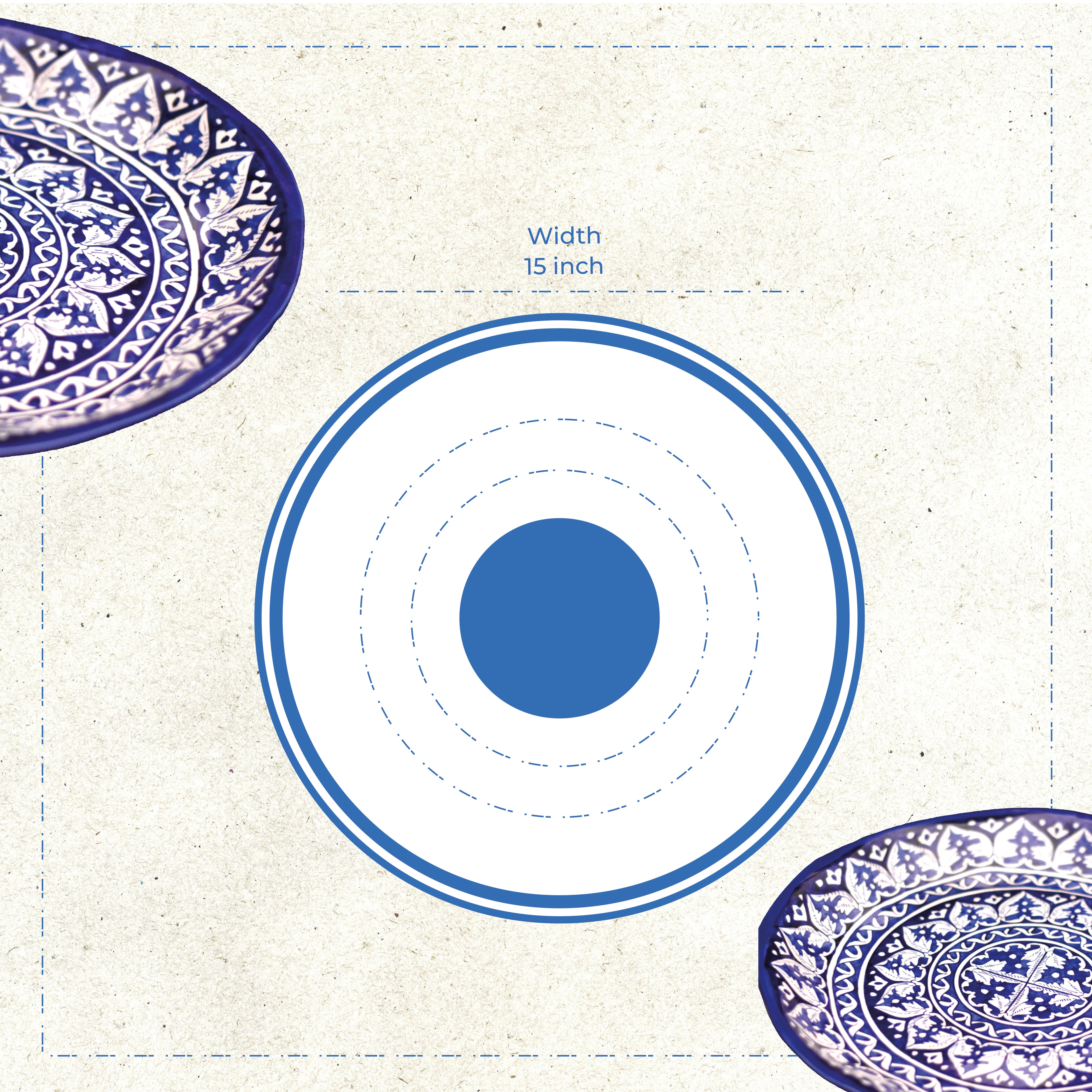 Large Round Serving Dish - Design 2