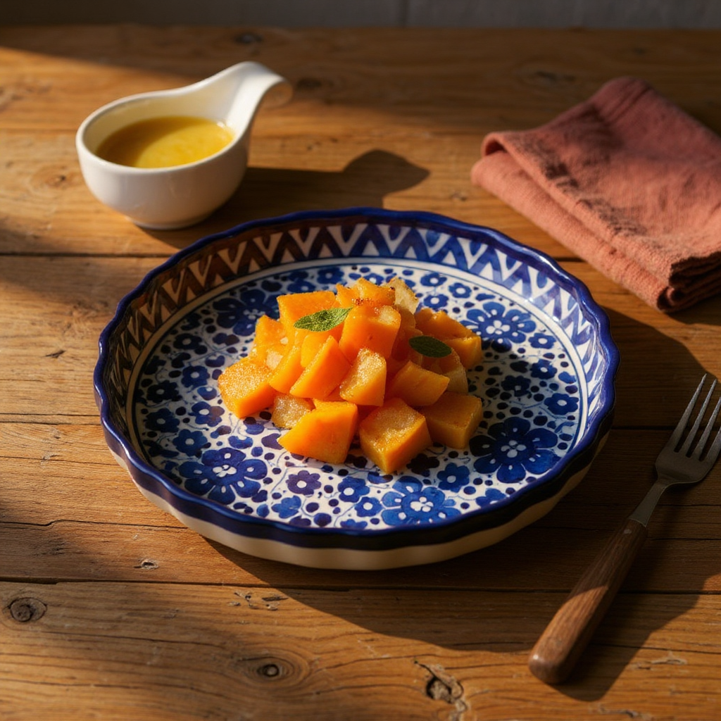 Blue Pottery Ceramic Apple Pie Dish – Medium – Design 1