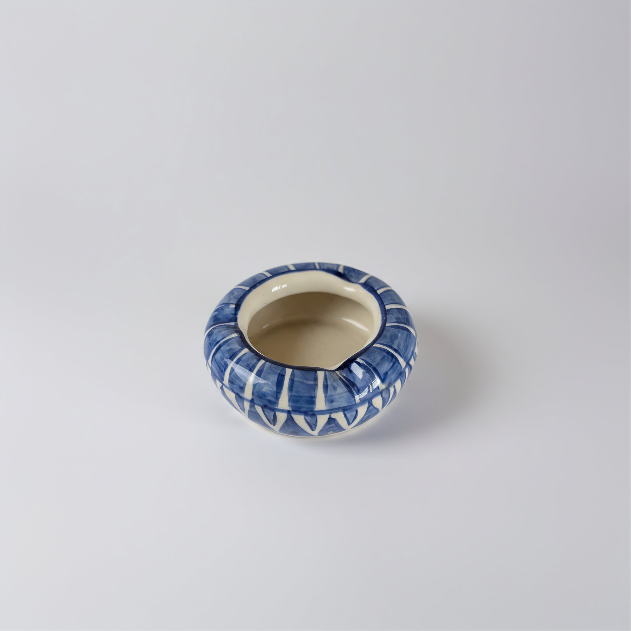 Blue Pottery Ashtray – Handcrafted Ceramic desk organizer & table accessory