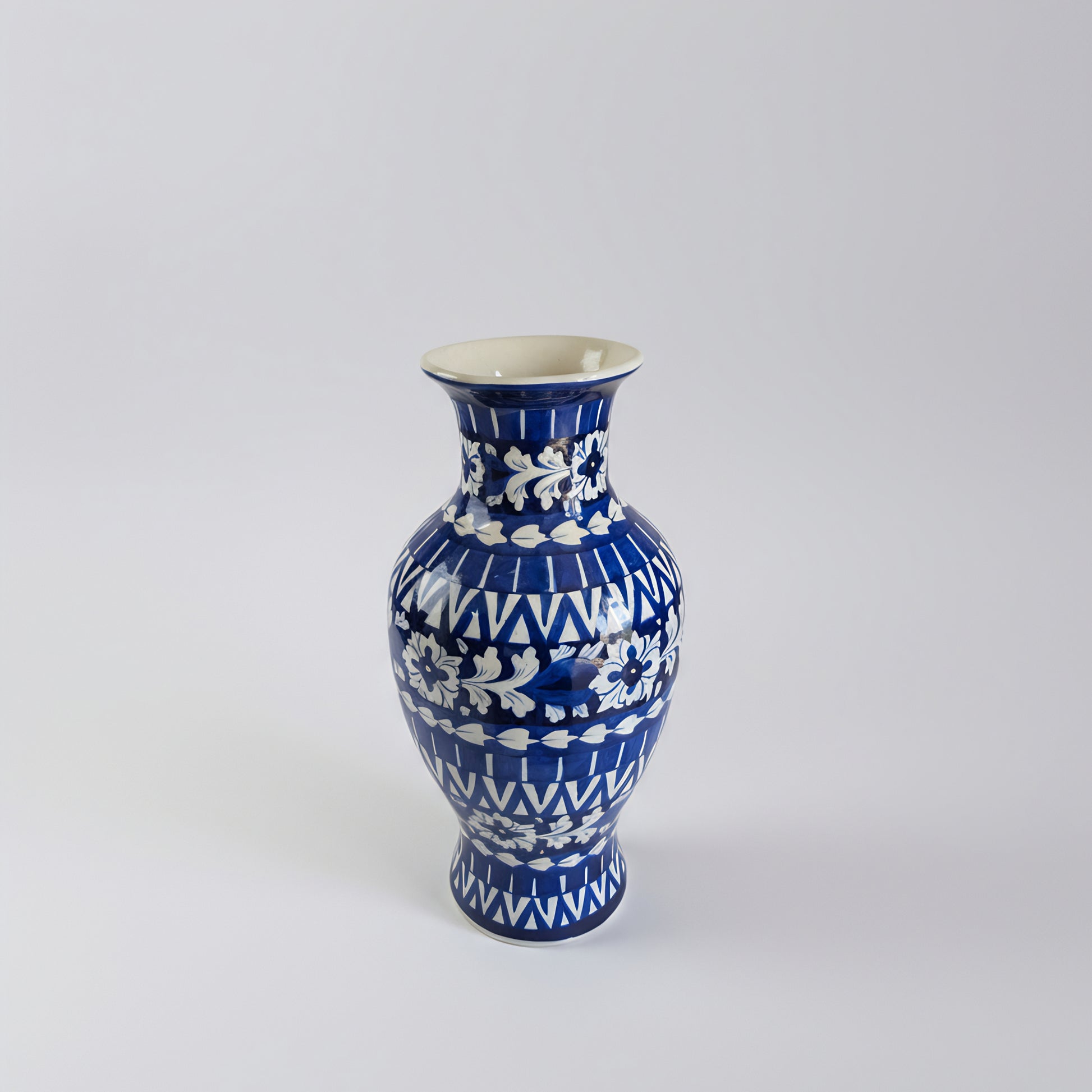 17-Inch Multani Blue Pottery Vase – Handcrafted Ceramic Statement Piece