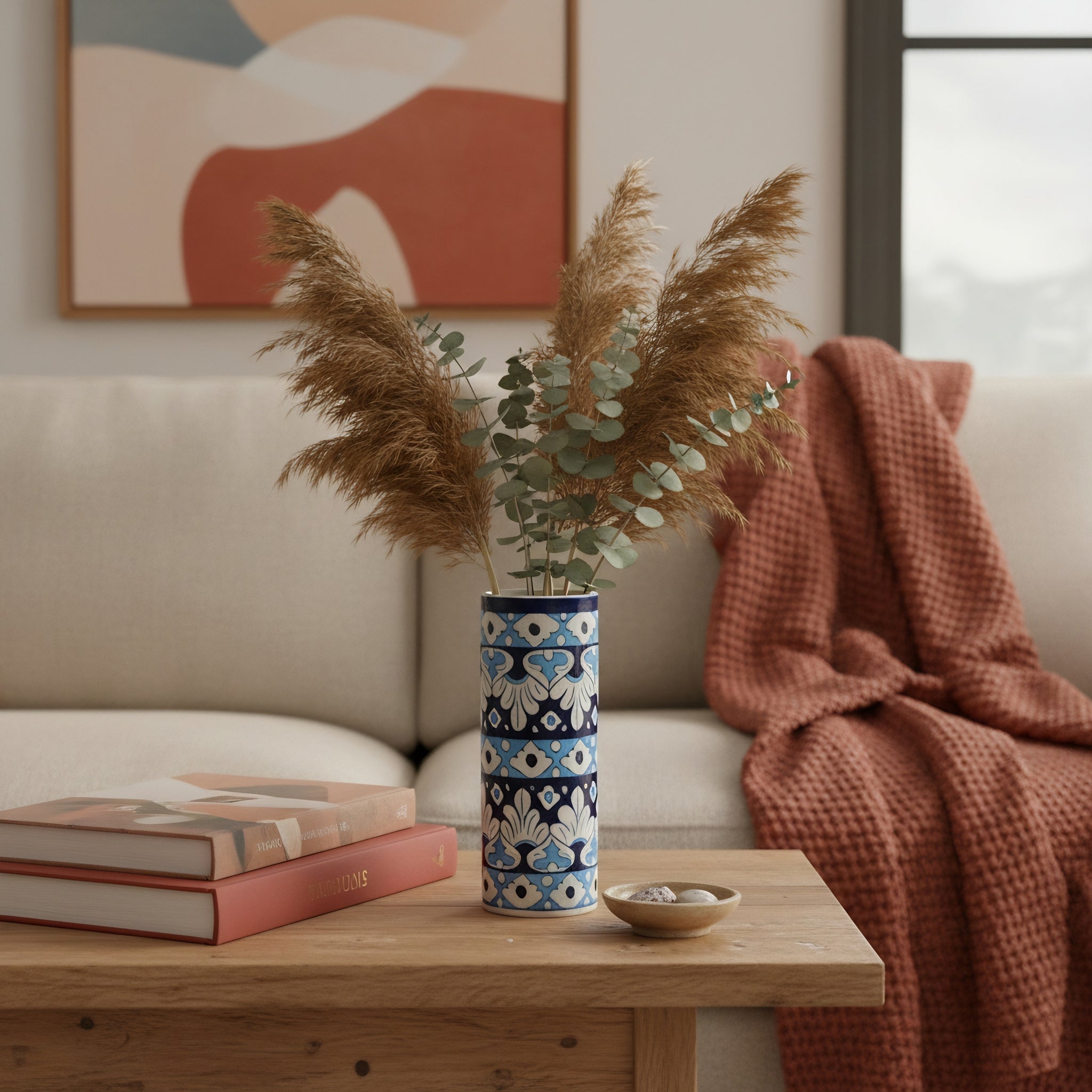 Artisan crafted floral ceramic vase representing traditional Pakistani pottery heritage — Craftan Pakistan