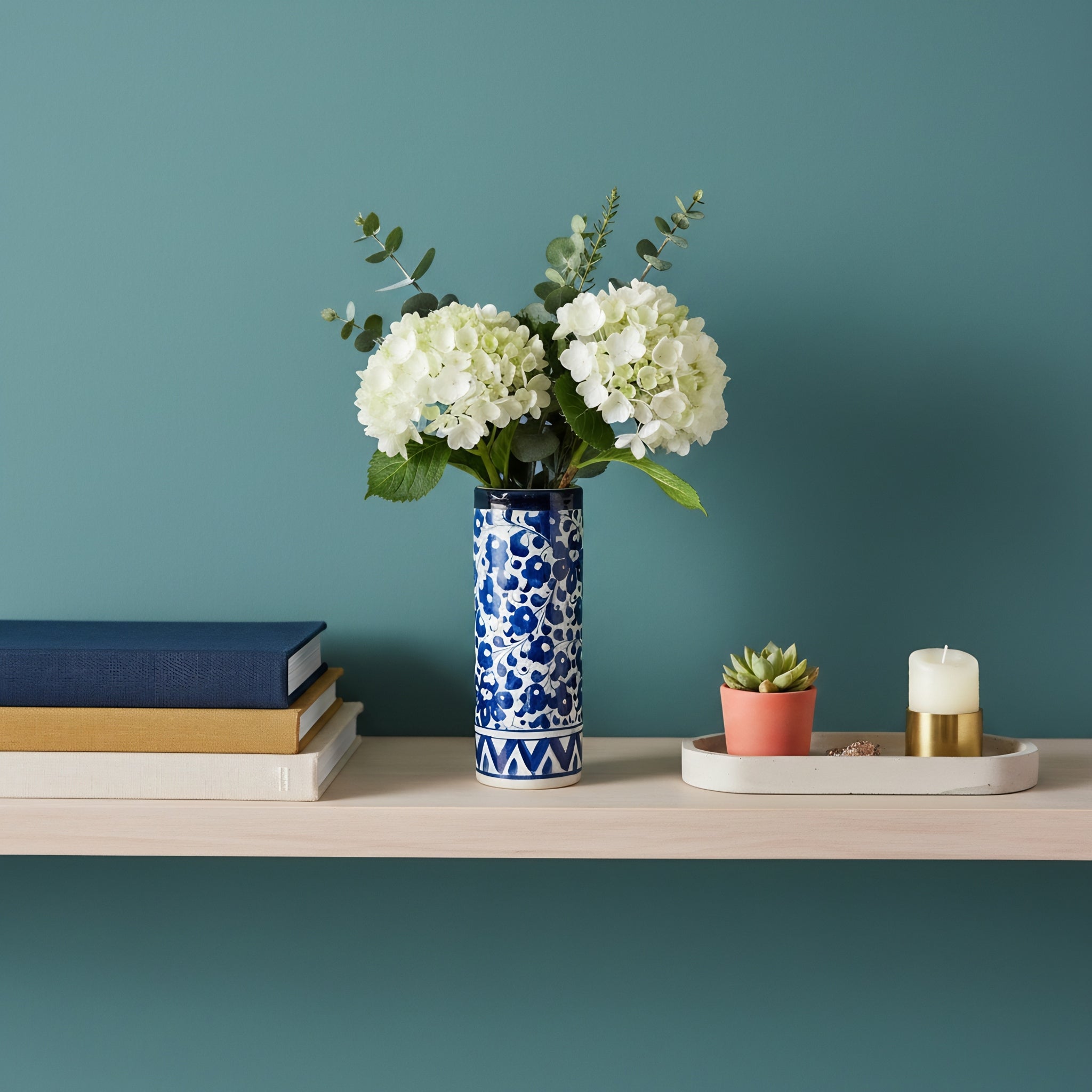 Artisan Blue Pottery Vase — traditional Multani ceramic craftsmanship — Craftan Pakistan