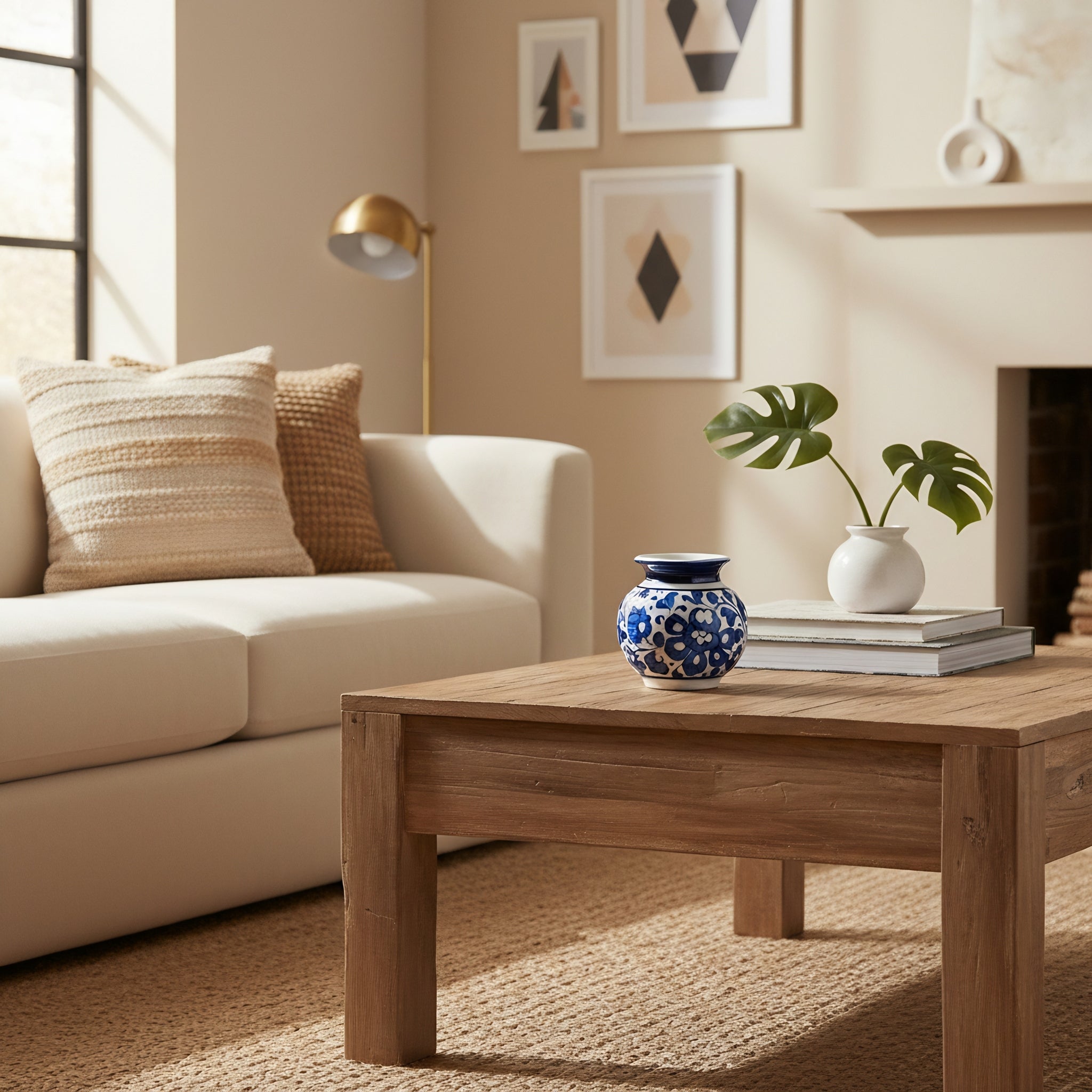 Mini Cobalt Floral Blue Pottery Decor Pot (traditional Garwi)– 3 Inch