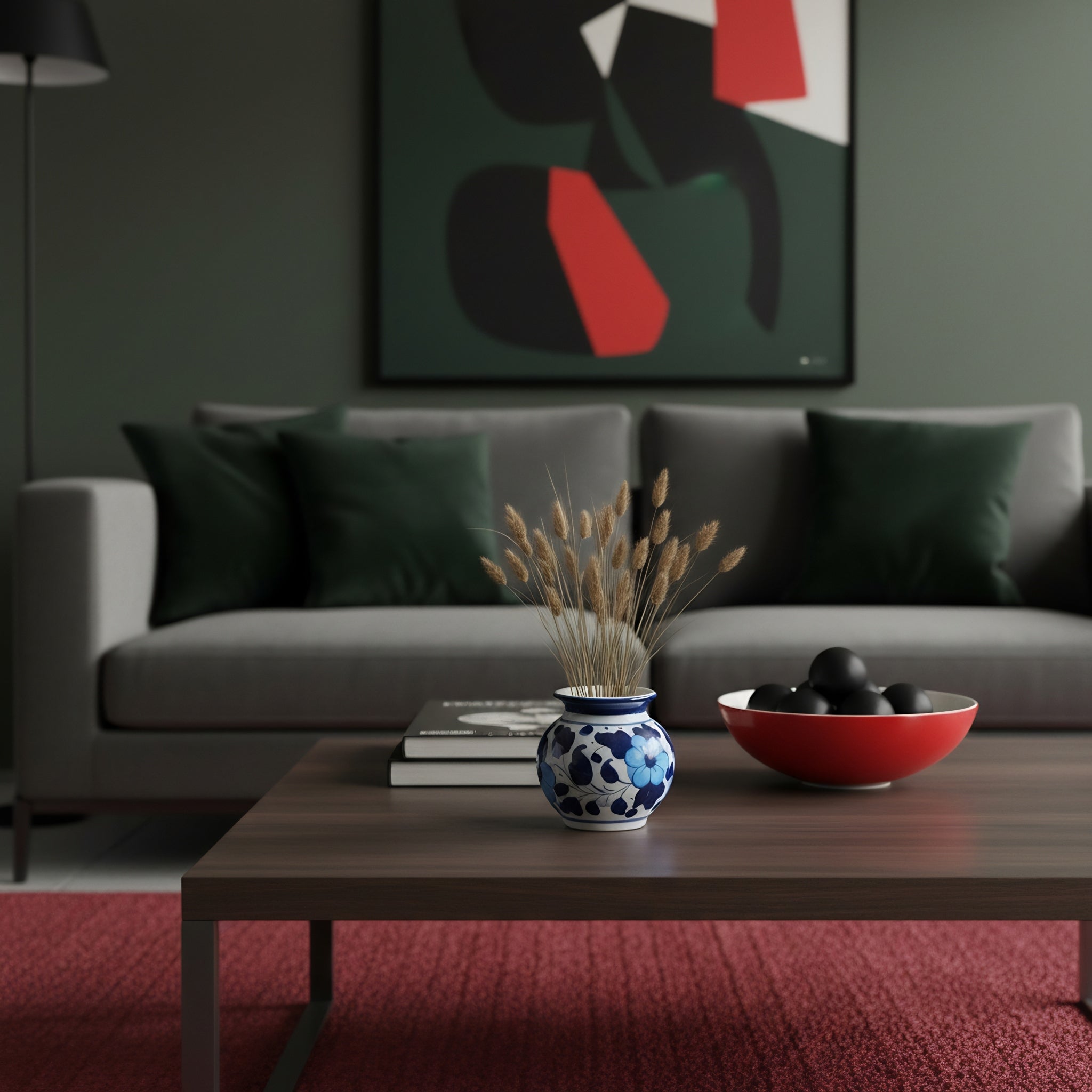 Blue-on-White Floral Mini Decor Blue Pottery Pot – 3 Inch (traditional Garwi)