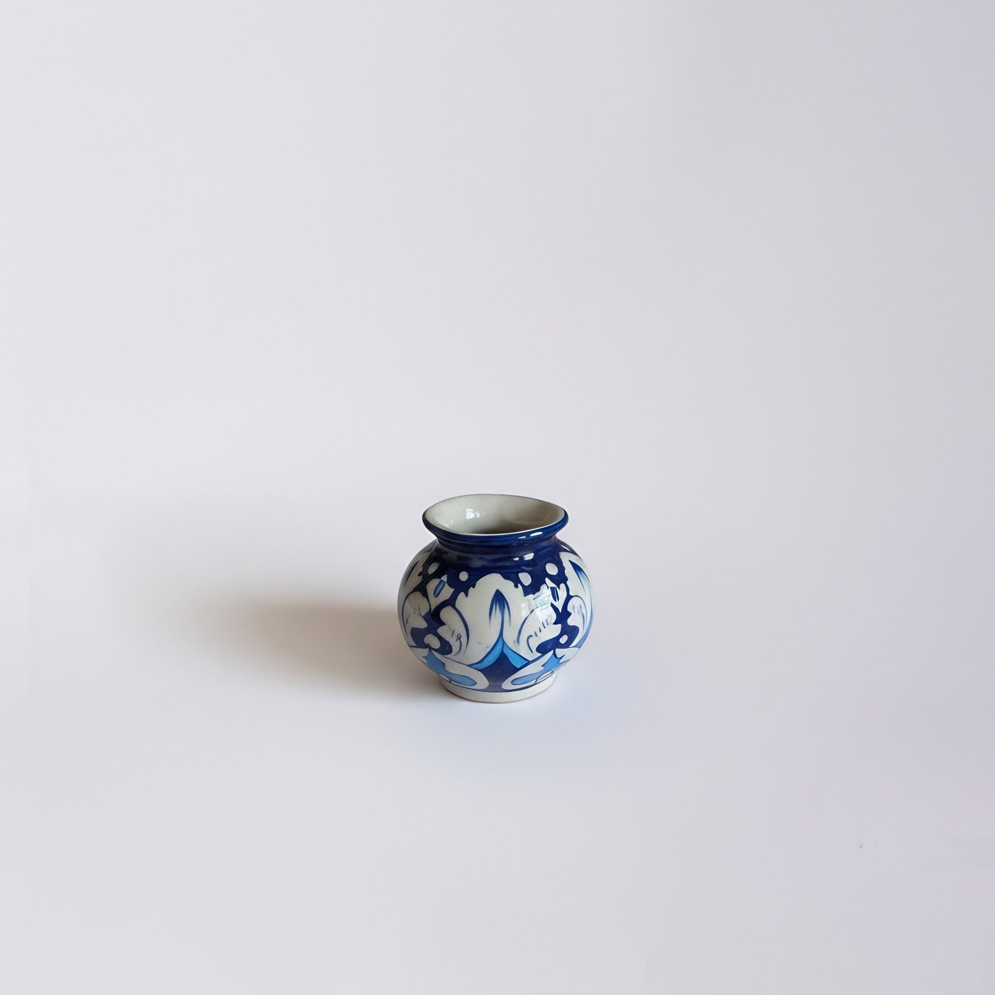 Midnight Blue Lotus Blue Pottery Mini Decor Pot – 3 Inch
