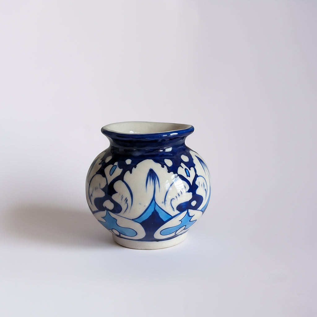 Midnight Blue Lotus Blue Pottery Mini Decor Pot – 3 Inch