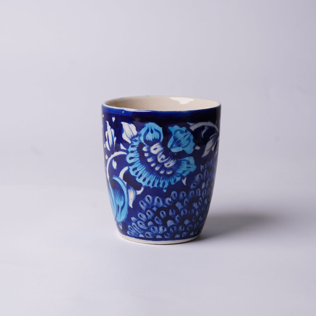 300 ml Blue Floral Ceramic Mug & Glasses