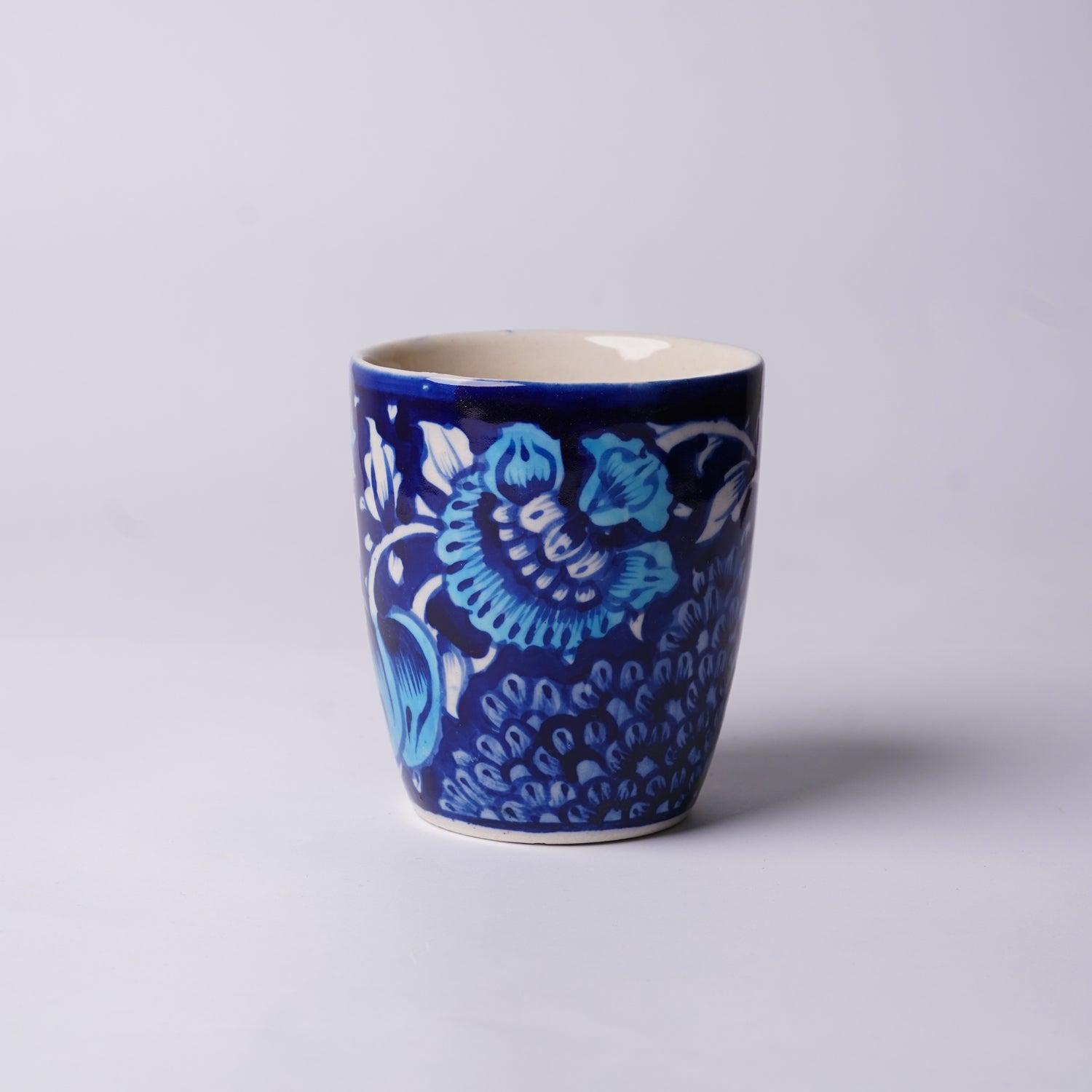 300 ml Blue Floral Ceramic Mug & Glasses