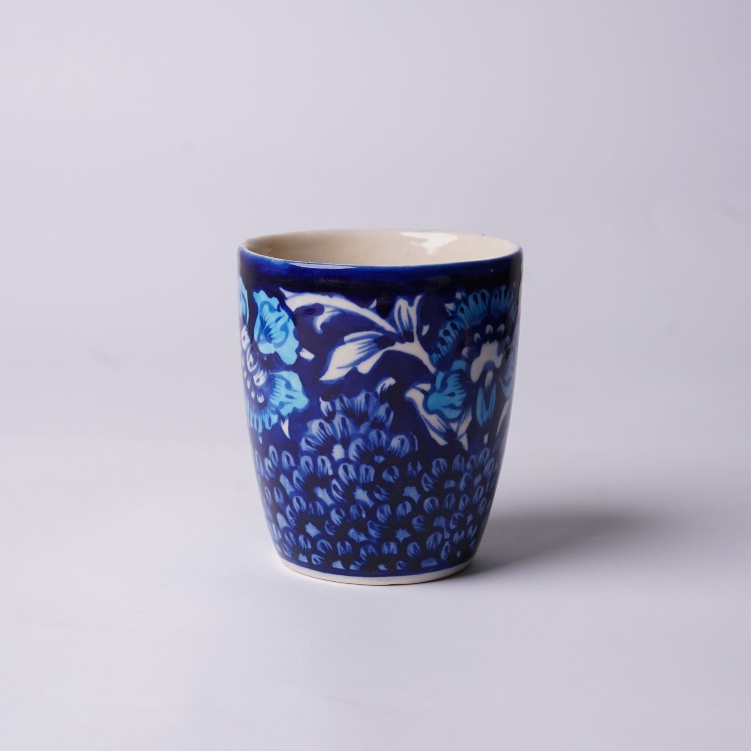 300 ml Blue Floral Ceramic Mug & Glasses