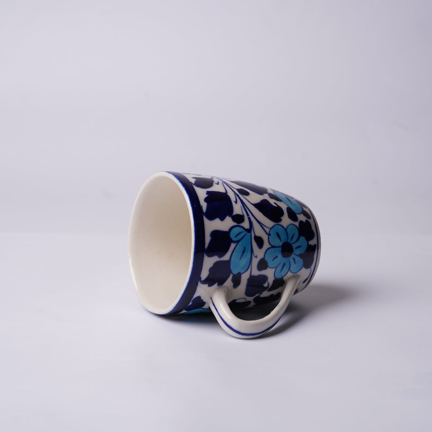 300 ml Blue Floral Ceramic Mug & Glasses