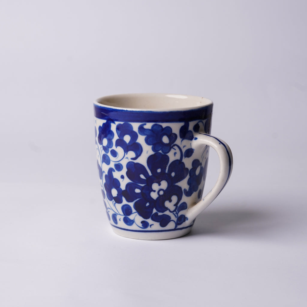 300 ml Blue Floral Ceramic Mug & Glasses