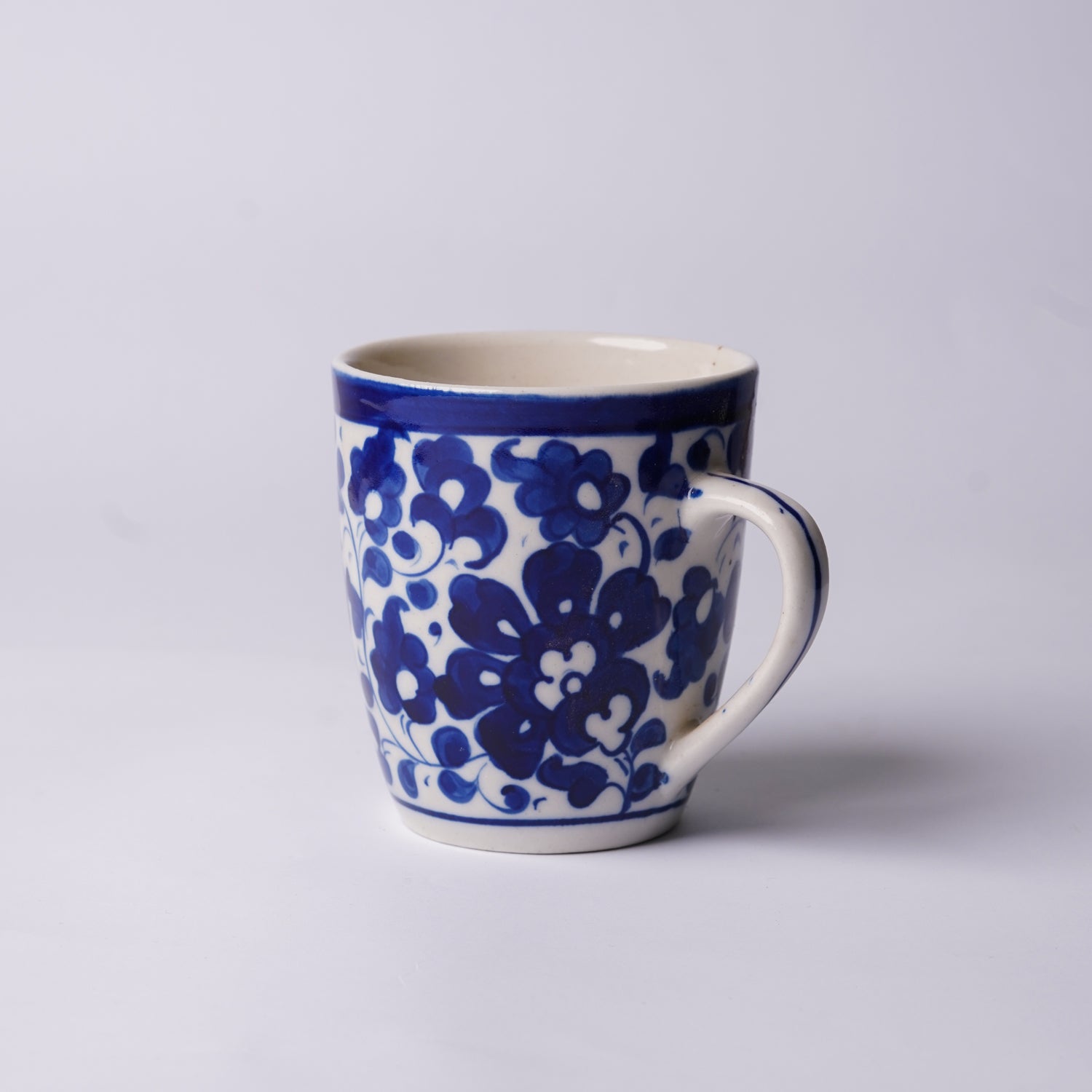 300 ml Blue Floral Ceramic Mug & Glasses