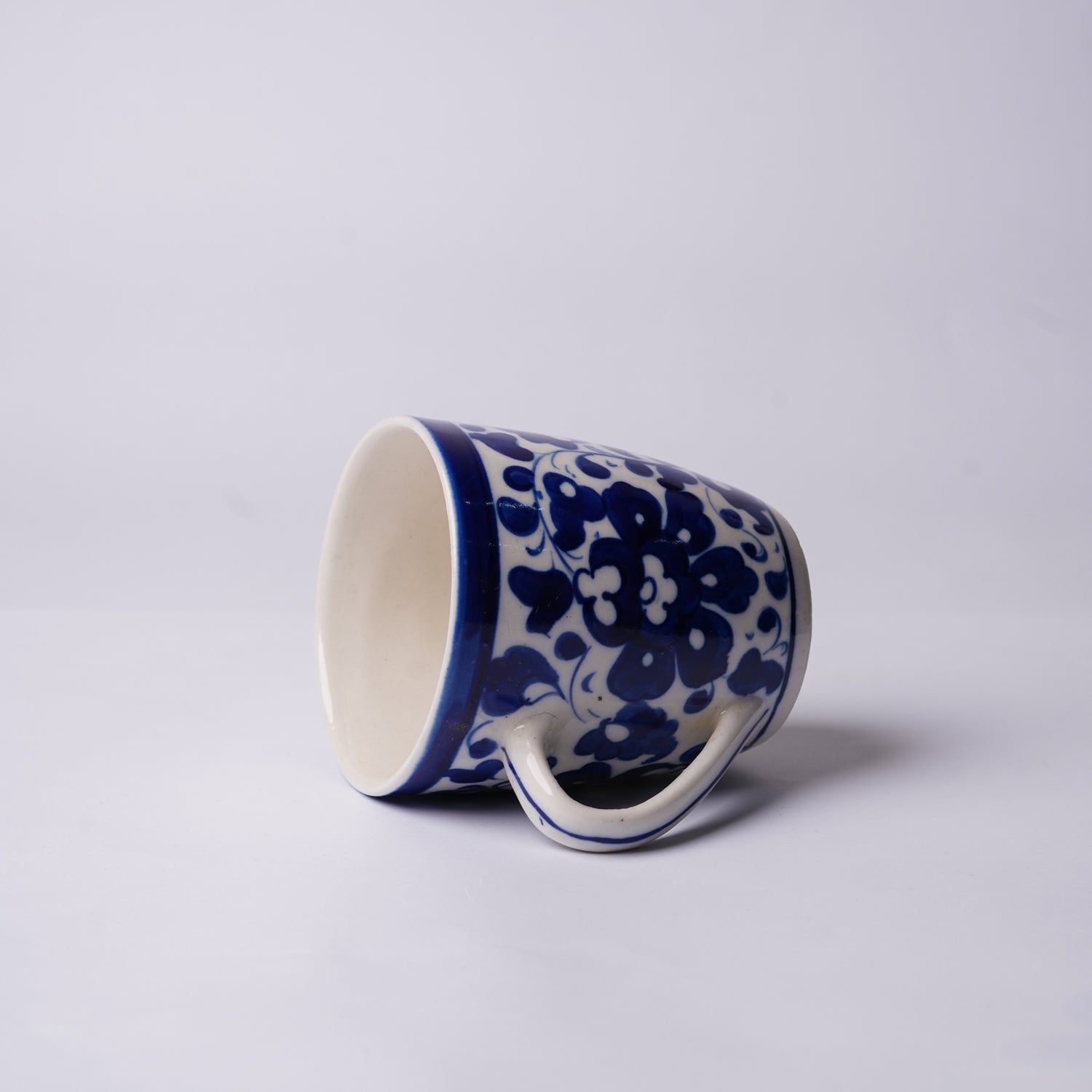 300 ml Blue Floral Ceramic Mug & Glasses