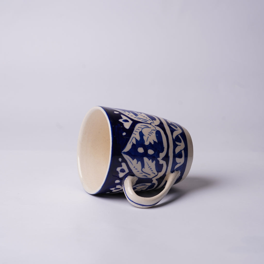 300 ml Blue Floral Ceramic Mug & Glasses