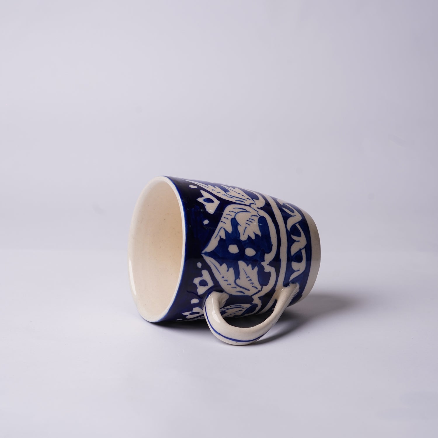 300 ml Blue Floral Ceramic Mug & Glasses