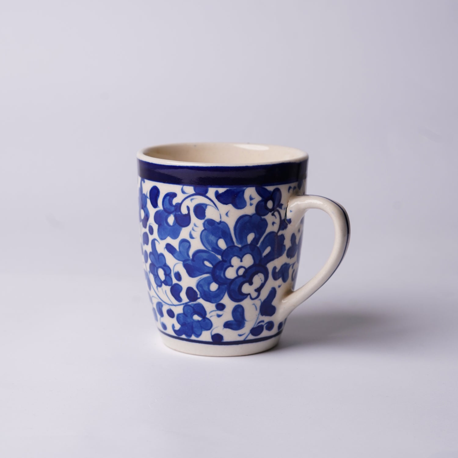 300 ml Blue Floral Ceramic Mug & Glasses