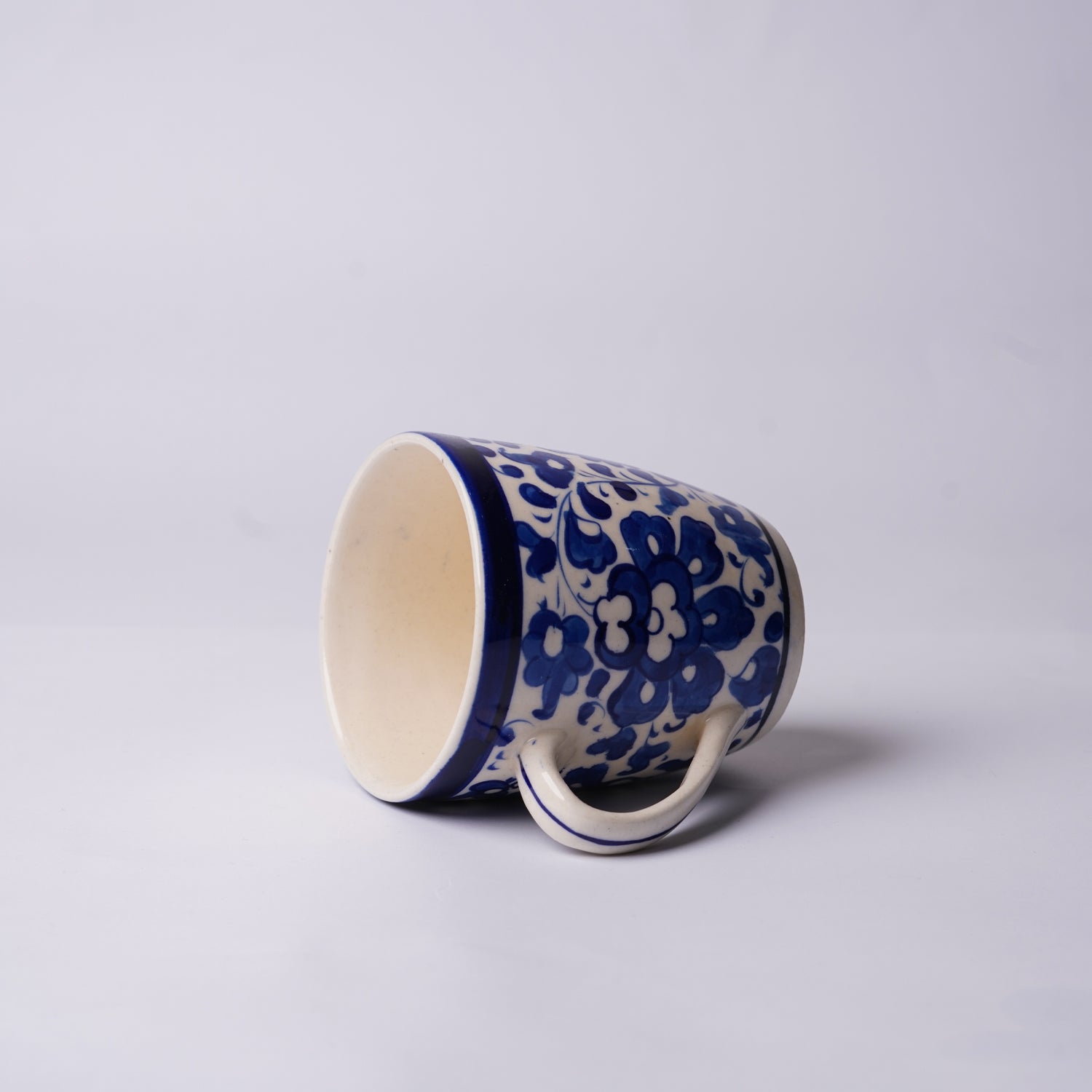 300 ml Blue Floral Ceramic Mug & Glasses