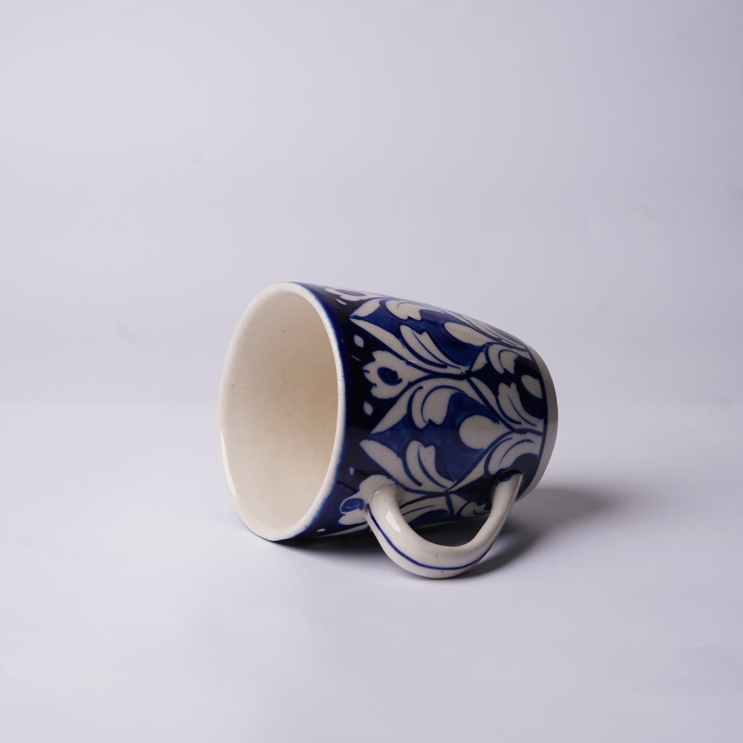 300 ml Blue Floral Ceramic Mug & Glasses
