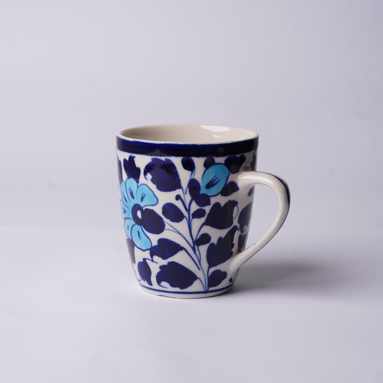300 ml Blue Floral Ceramic Mug & Glasses