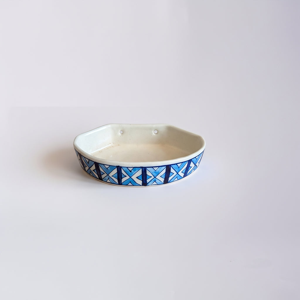Handmade Blue Pottery Soap Dish Blue Bars — Multani ceramic — Craftan Pakistan