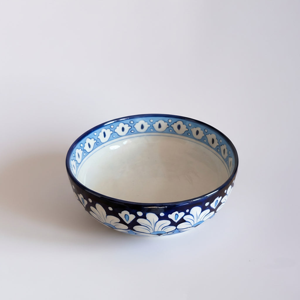 Blue Floral Ceramic Sweet Bowls — Pakistani handicraft excellence — Craftan Pakistan