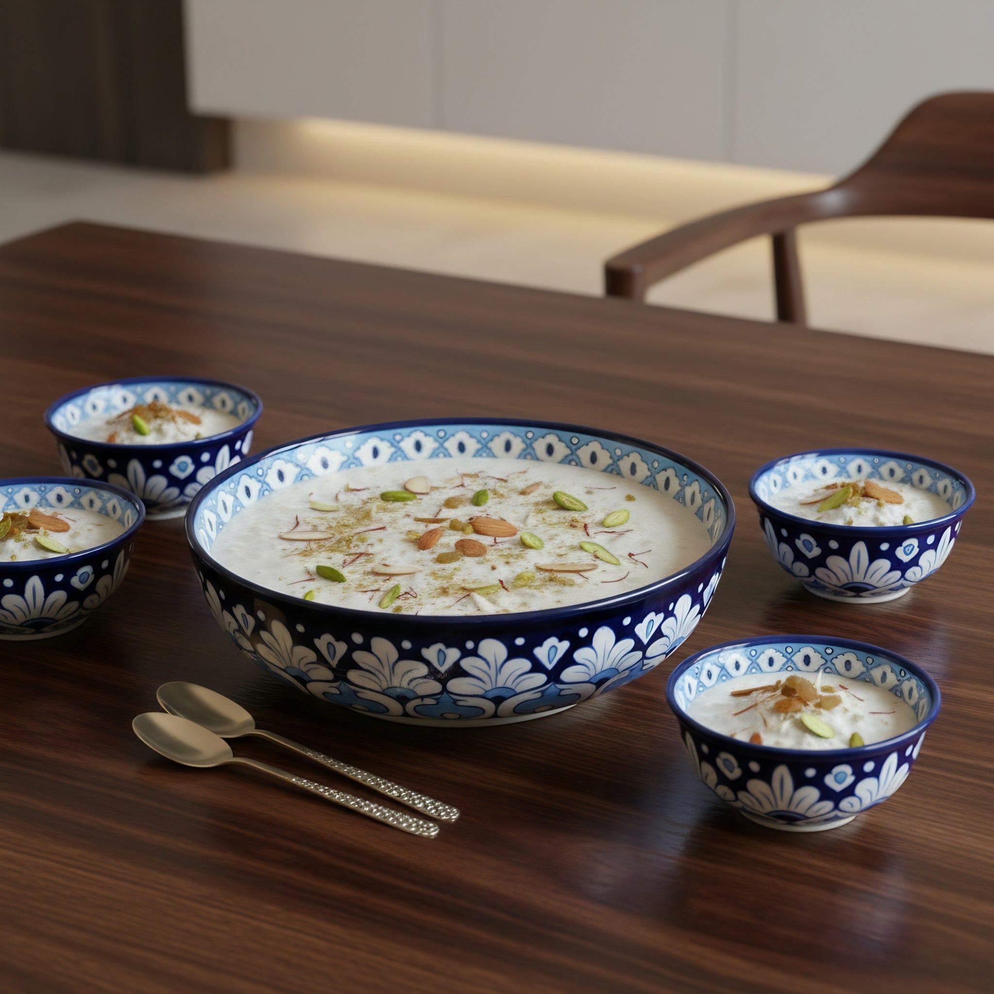 Sweet Bowl Set Arrangement — authentic Multani ceramic art — Craftan Pakistan
