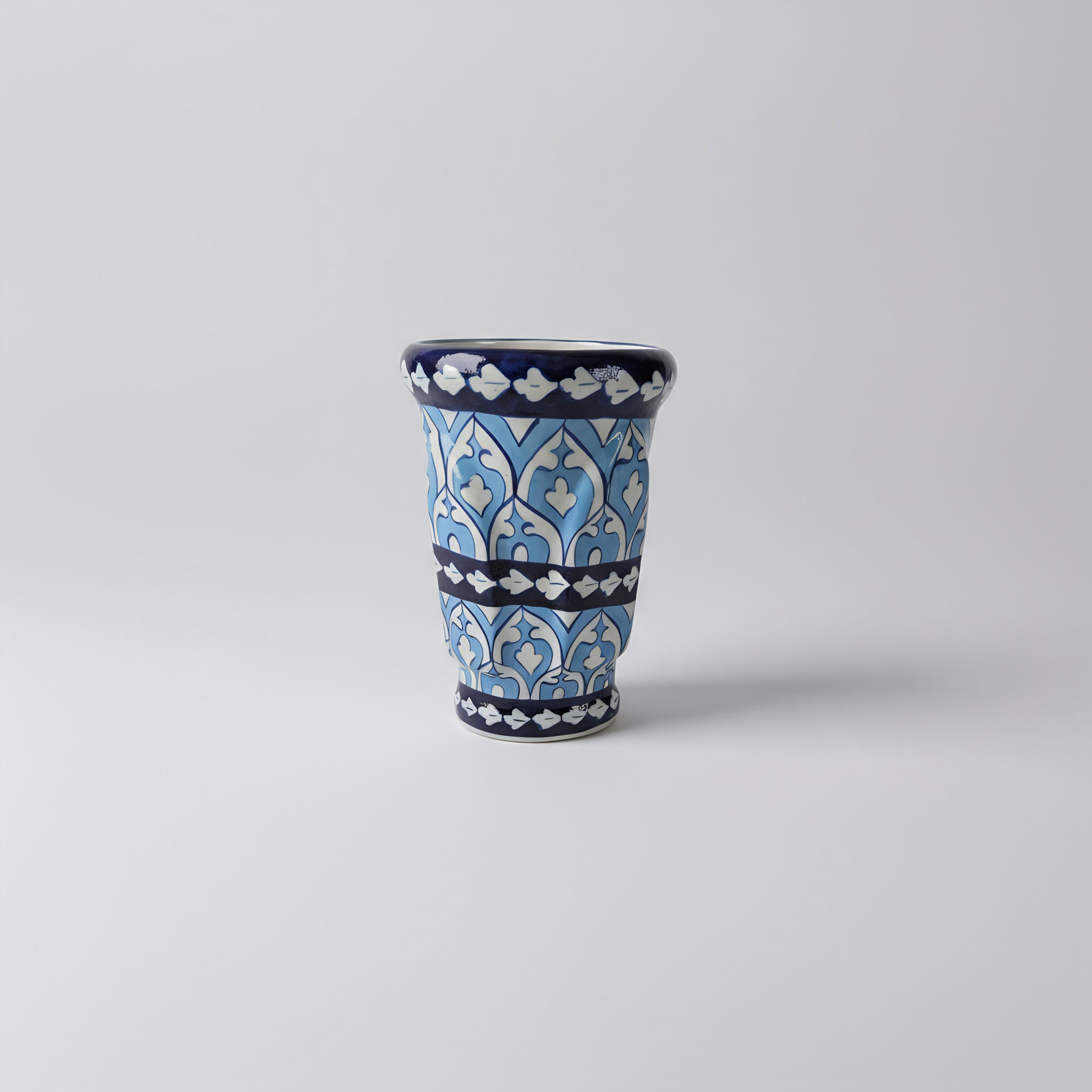 Handmade Multani Blue Pottery Wall Planter – 8 Inch Ceramic Hanging Pot