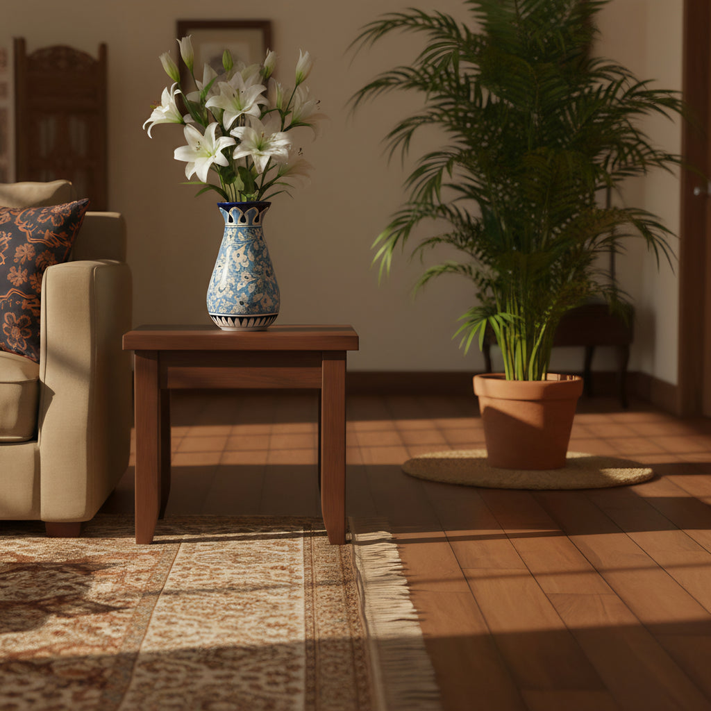 12-Inch Multani Blue Pottery Vase – Hand-Painted Ceramic Decor