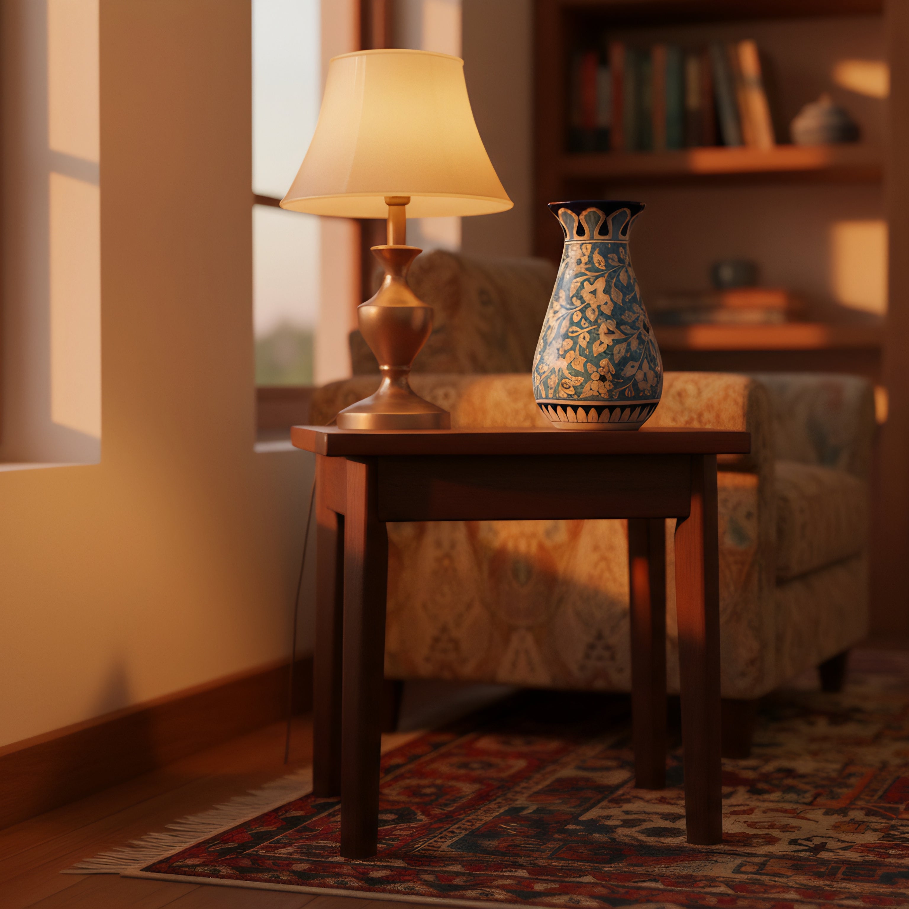 12-Inch Multani Blue Pottery Vase – Hand-Painted Ceramic Decor