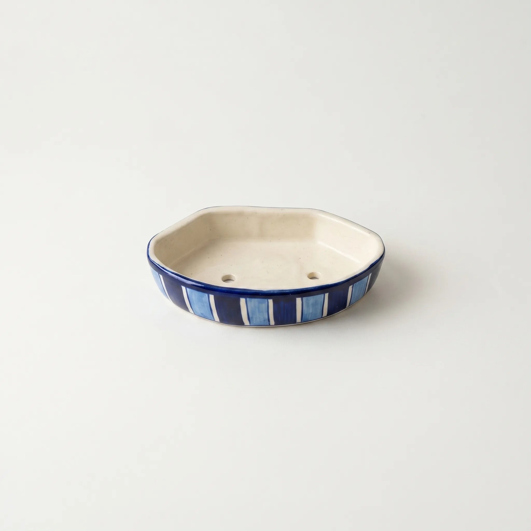 Multani Blue Pottery Soap Tray – 6x3.5 Inch Ceramic Soap Holder with Drainage Holes