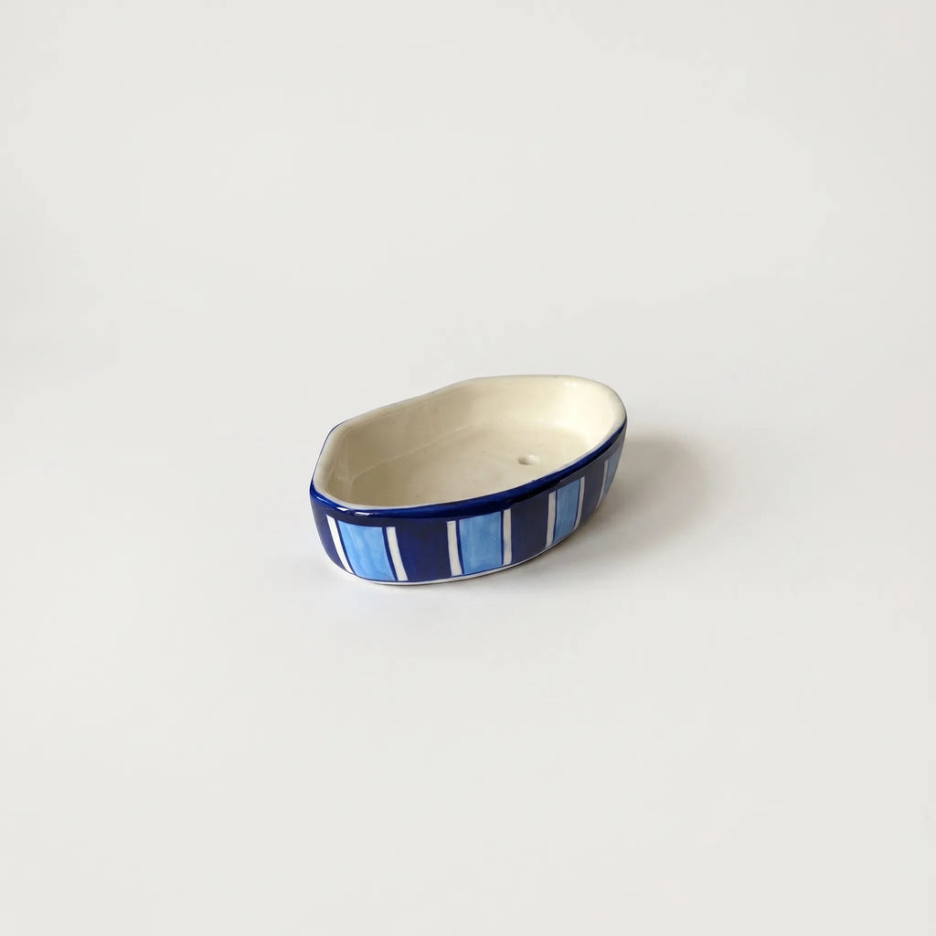 Multani Blue Pottery Soap Tray – 6x3.5 Inch Ceramic Soap Holder with Drainage Holes