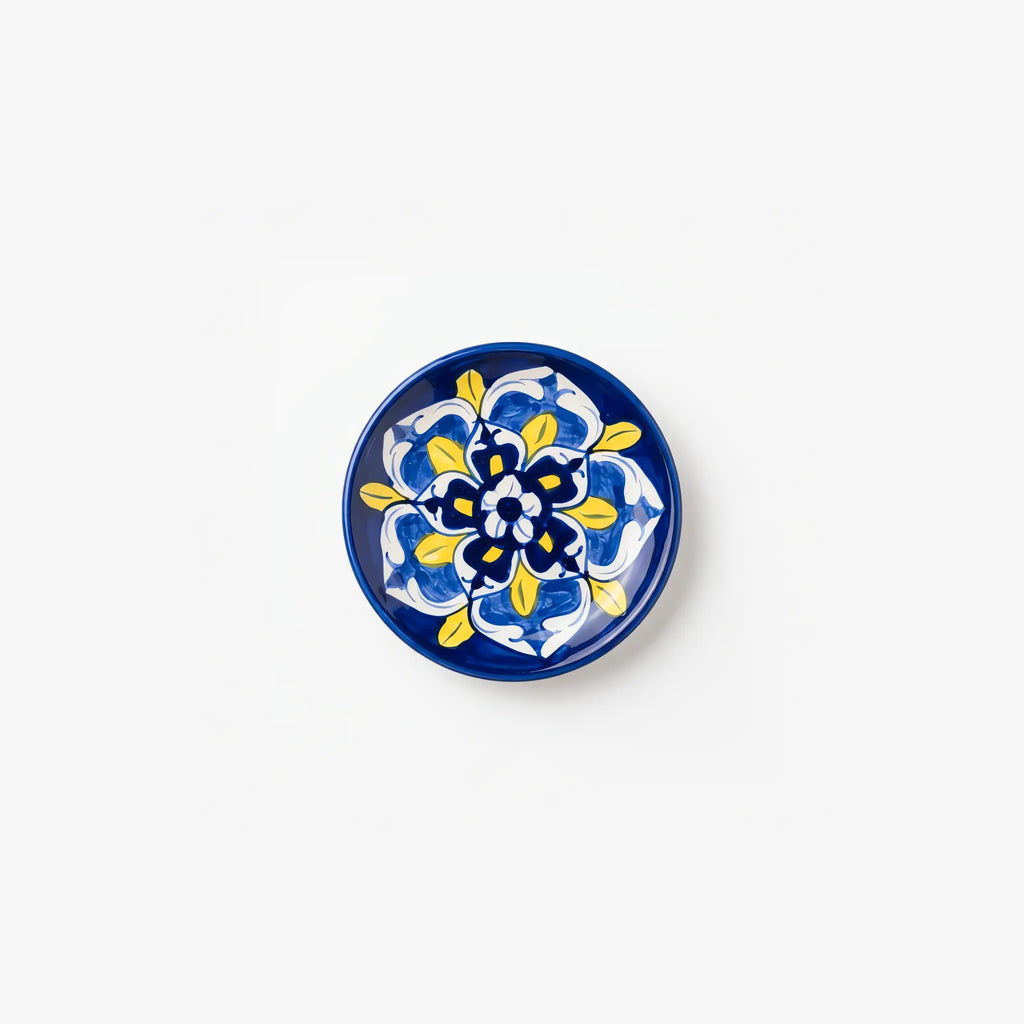 Cobalt & Yellow Blue Pottery Kehwa Cup & Saucer Set - 6 Cups (150 ml) with Saucers - view 4