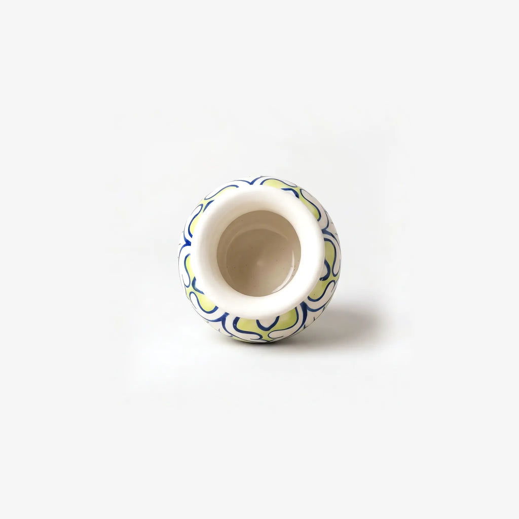 Top view into the lime and blue garwi