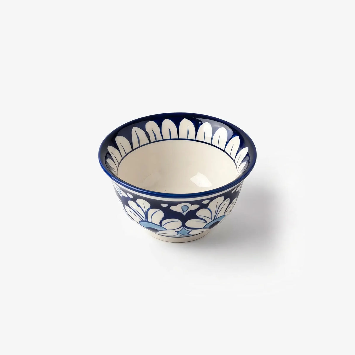 Small bowl seen from above showing the cream inside