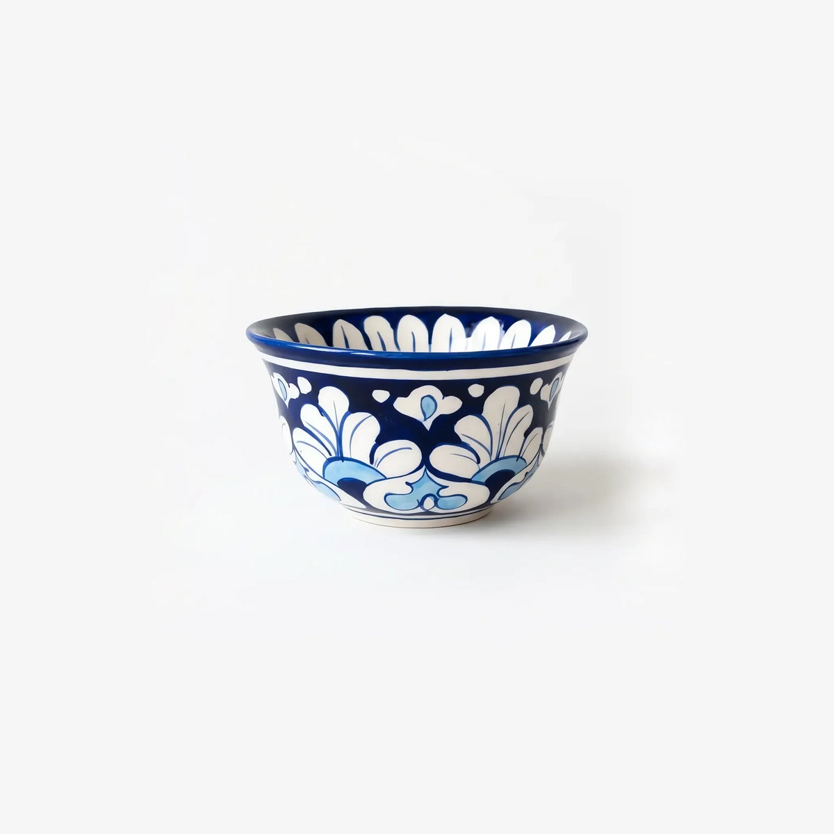 Small cobalt and white palmette bowl from the set