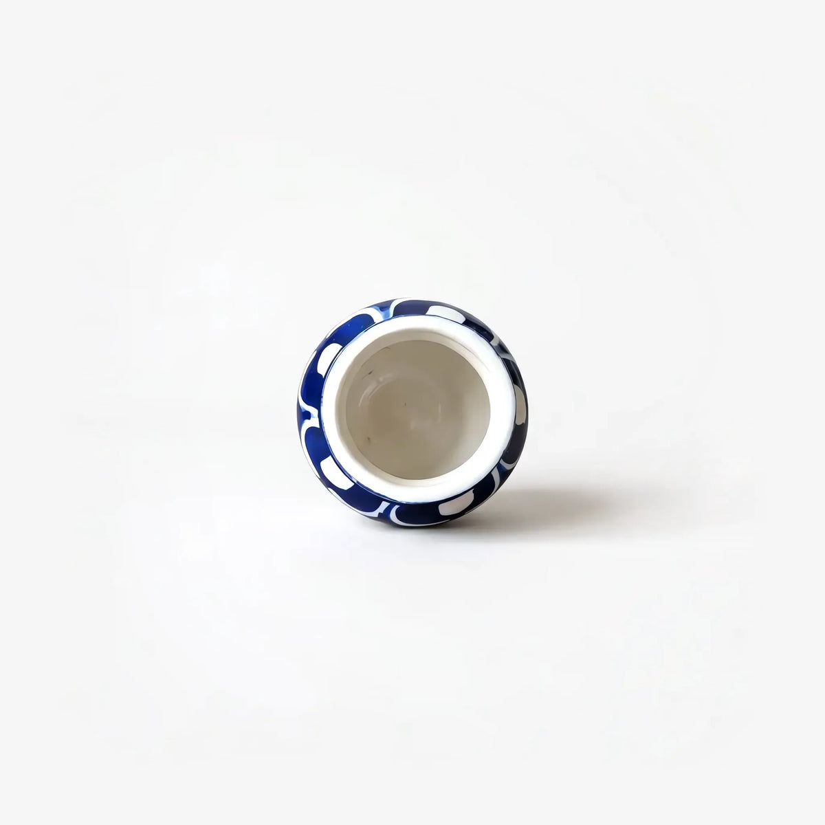 Top view into the cobalt mini vase