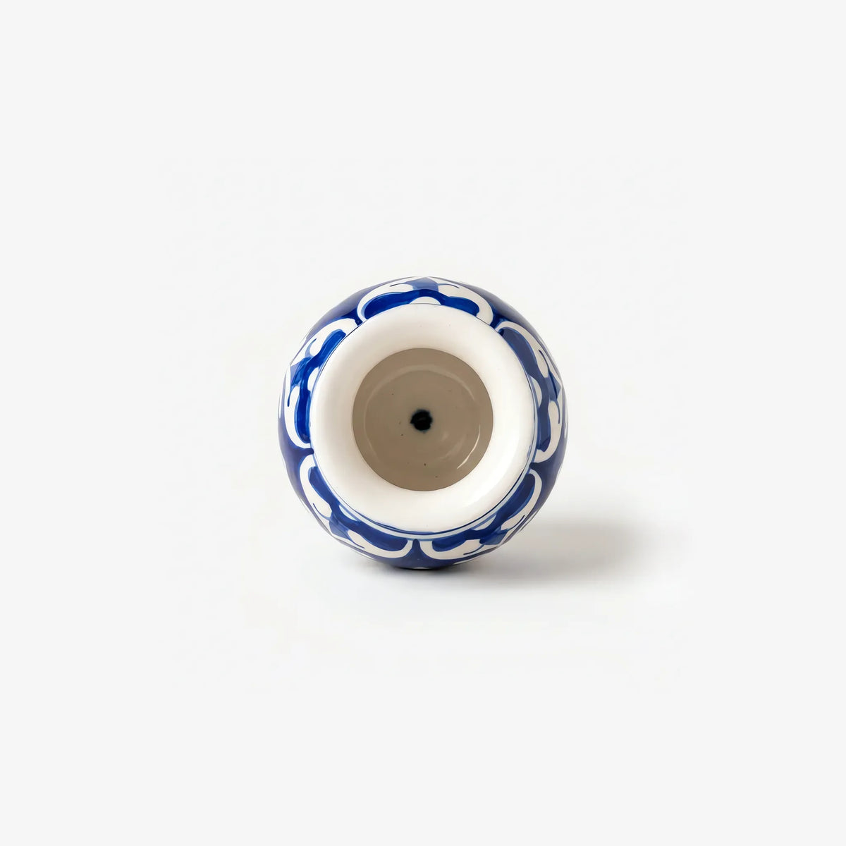 Top view into the garwi showing the hole in the base